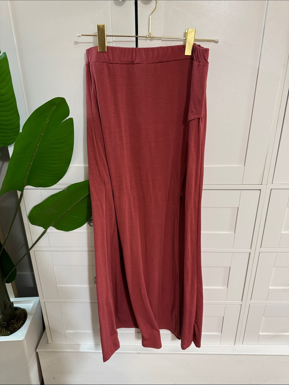 SHEIN Rose Mauve Maxi Skirt - Flowing Casual Style